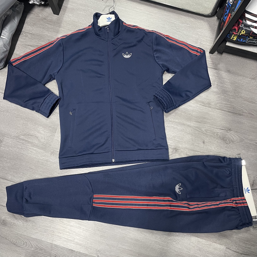 [ CÓ VIDEO SẢN PHẨM] Bộ thể thao Adidas TRACK JACKET 3 SỌC SPORT NAVY - GN2446 GN2448 | HÀNG CHUẨN 1:1 | CÓ TEM HDSD