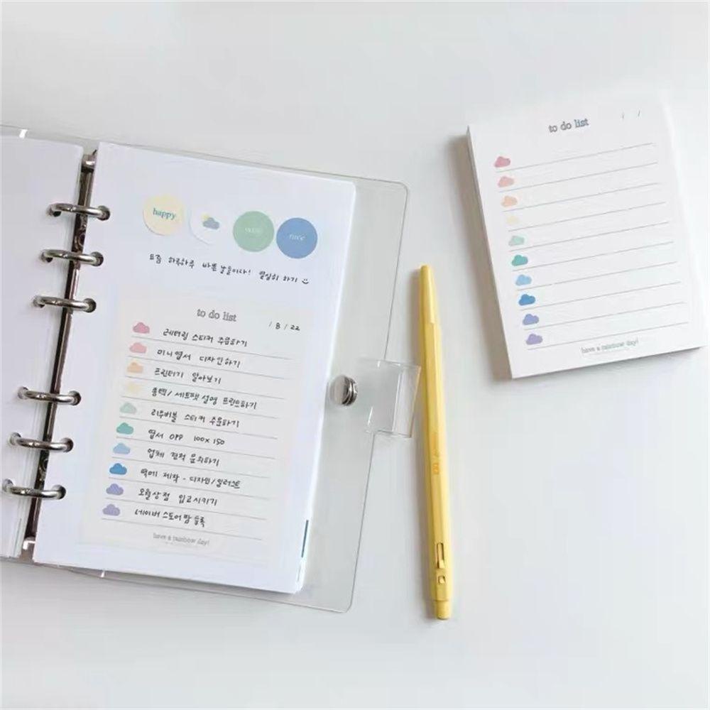 PEWANY Set 50 Tờ Giấy Ghi Chú Họa Tiết Đám Mây Nhiều Màu Sắc Dễ Thương