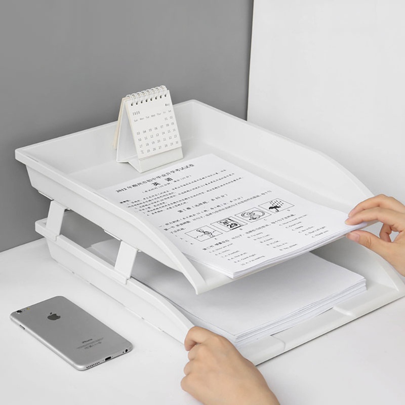 Kệ Đựng Tài Liệu 2/3 Tầng Có Thể Xếp Chồng Tiện Dụng Cho Văn Phòng