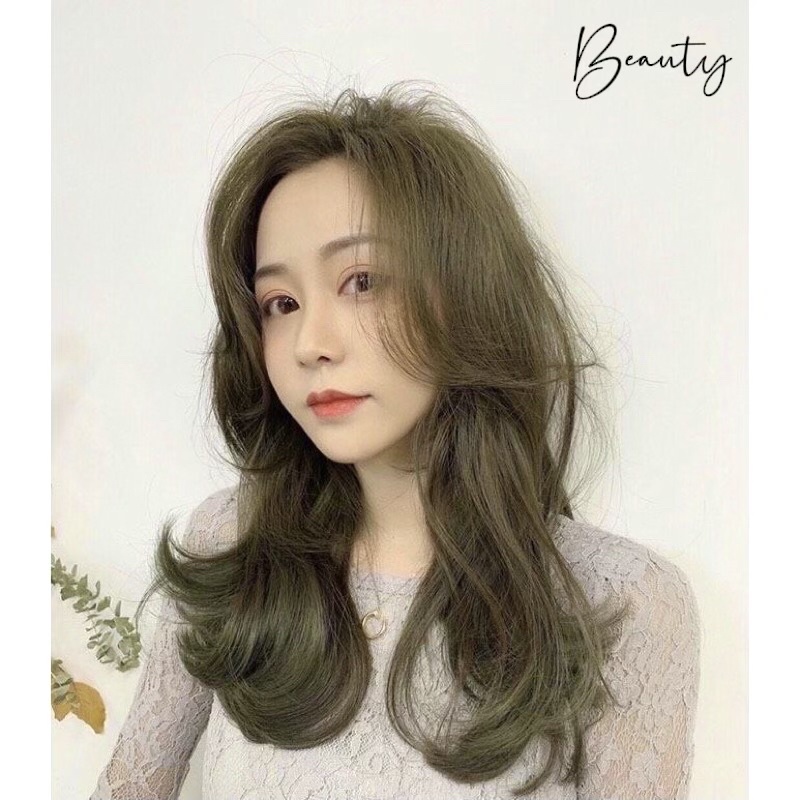 Thuốc nhuộm tóc màu Nâu Rêu Khói - Lên Từ Nền Đen Và Nâu + Tặng Kèm Oxy Trợ Dưỡng