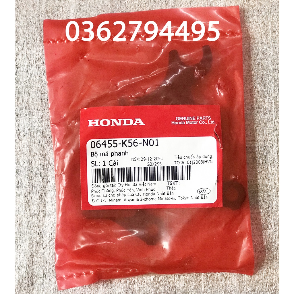 Combo Má phanh/ Bố thắng TRƯỚC và SAU Winner v1/Winner X/Winner V3  Zin chính hãng Honda