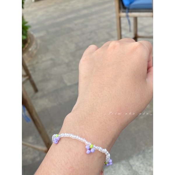 Phụ kiện vòng tay, vòng cổ hình nho tím pastel 🍇🍇