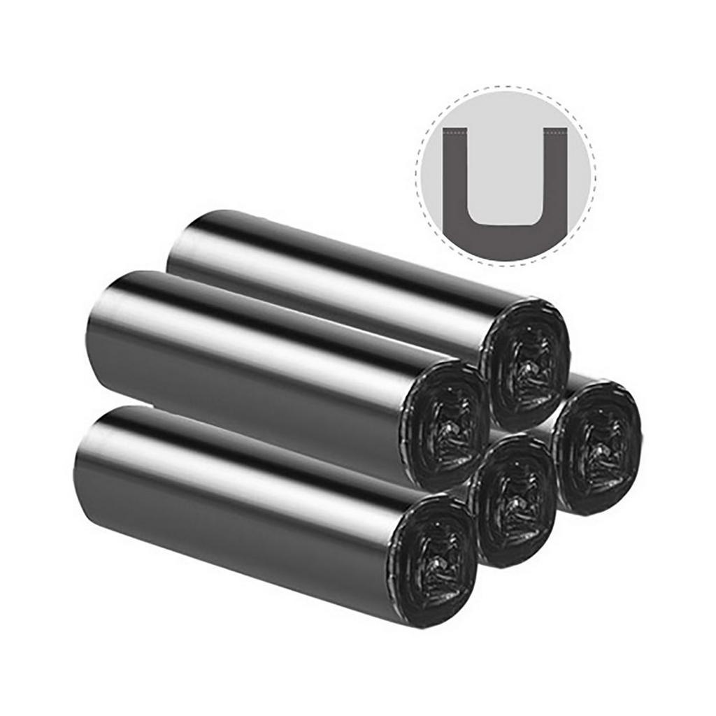 100pc / cuộn túi đựng rác chống riêng tư dày màu đen carbon