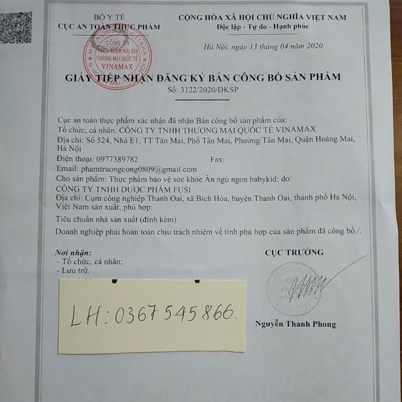 ĂN NGỦ NGON Babykid_ tăng cường tiêu hoá, tăng cường sức khoẻ cho trẻ.