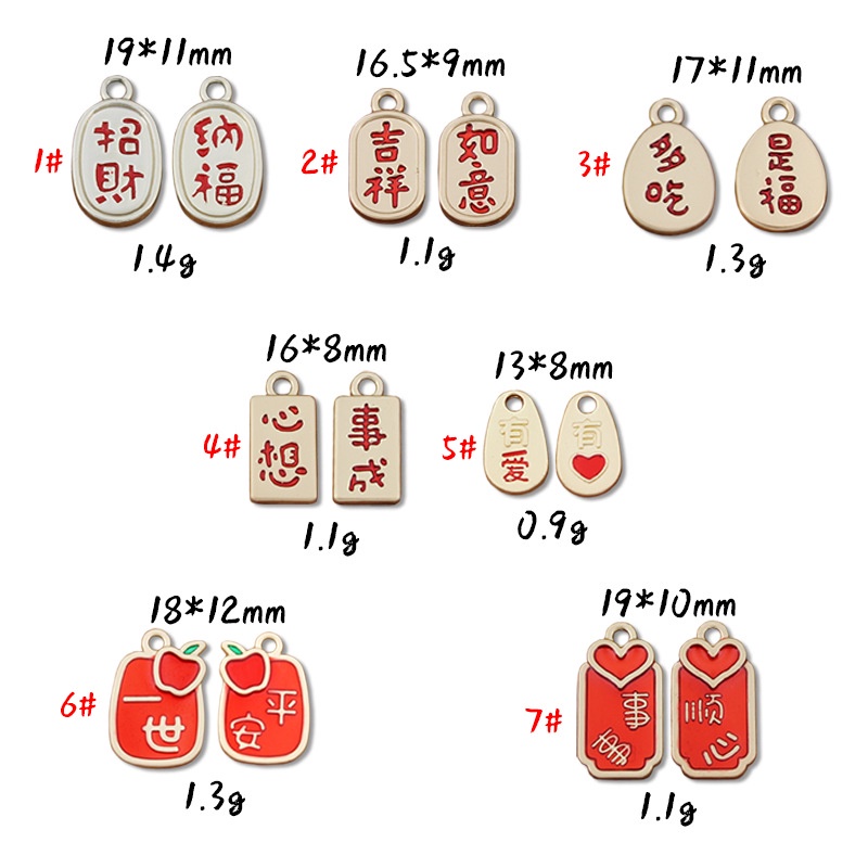 Bộ 10 mặt dây chuyền thủ công diy