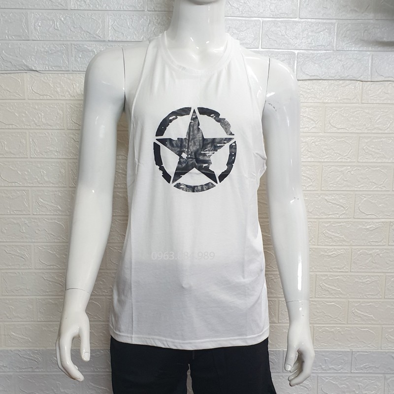 Áo ba lỗ A.101 tập gym, chơi thể thao chất cotton mỏng dáng to cực đẹp thiết kế thoải mái ( Ảnh shop chup)