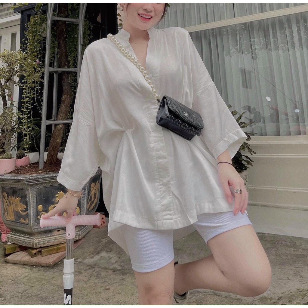 Sét bộ áo lụa phối quần borip họa tiết 3 màu siêu xinh thích hợp đi chơi