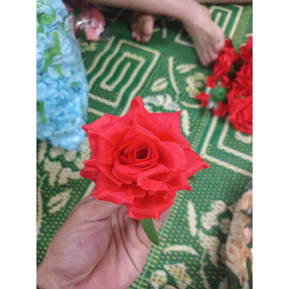 hoa trang trí bánh [FREESHIP❤️] hoa hồng lụa trang trí bánh sinh nhật