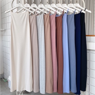 Đầm yếm thun 2 dây hở lưng maxi TK - DTK124