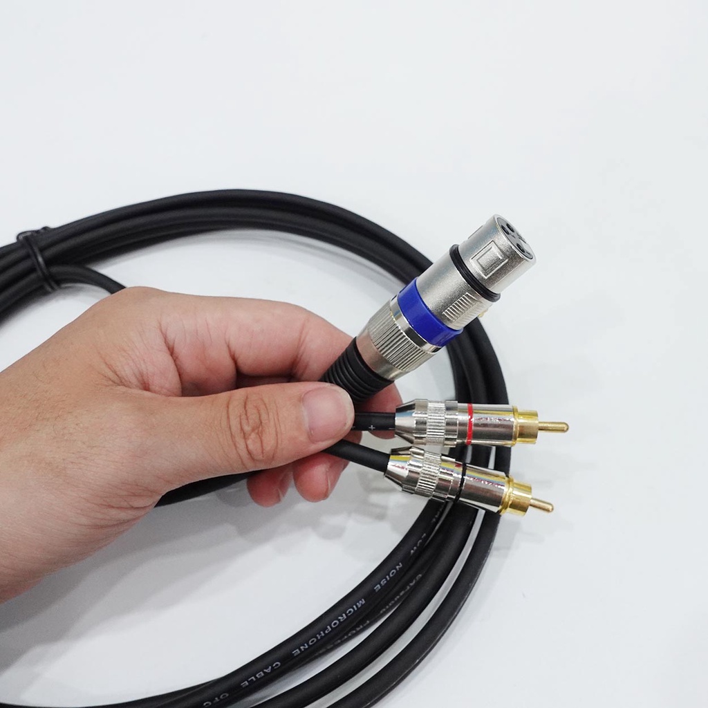 Dây Jack canon cái ra 2 Jack hoa sen dài 3m | Dây vang cơ, vang số ra loa Sub, dây canon sang av - Tín hiệu ổn định