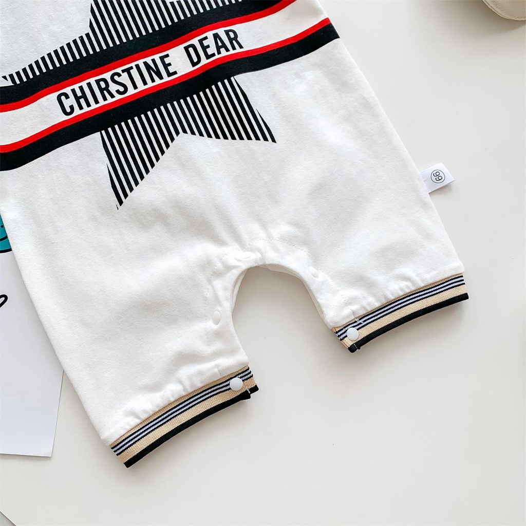 Quần Yếm Cotton Tay Ngắn Xinh Xắn Hợp Thời Trang Cho Bé Sơ Sinh