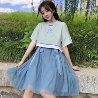 [ORDER] Set Hán Phục cách tân váy xoè dễ thương