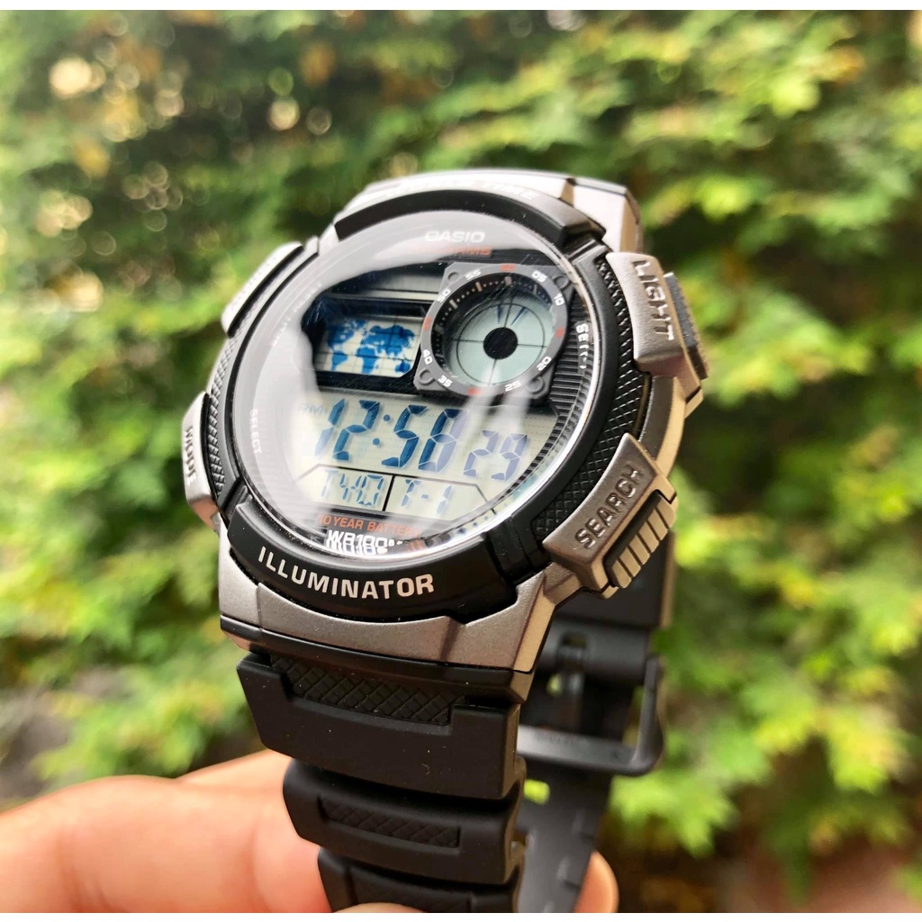 Đồng hồ nam điện tử Casio AE-1000W-4AVDF dây cao su thể thao chính hãng