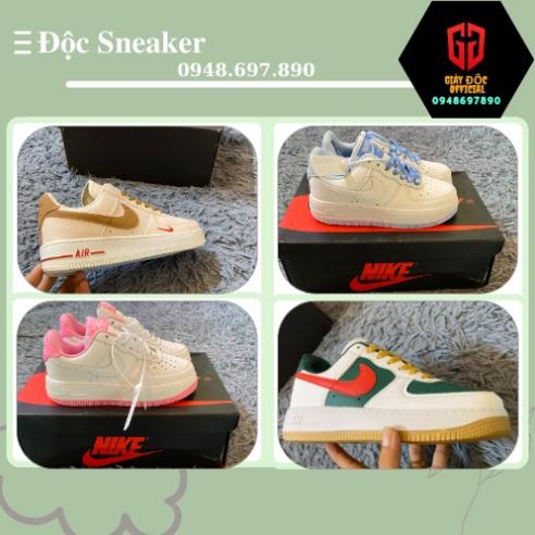 Giày AirForce 1 Xanh, hồng, Gucci Xanh đỏ, LV nâu hot trend trẻ trung