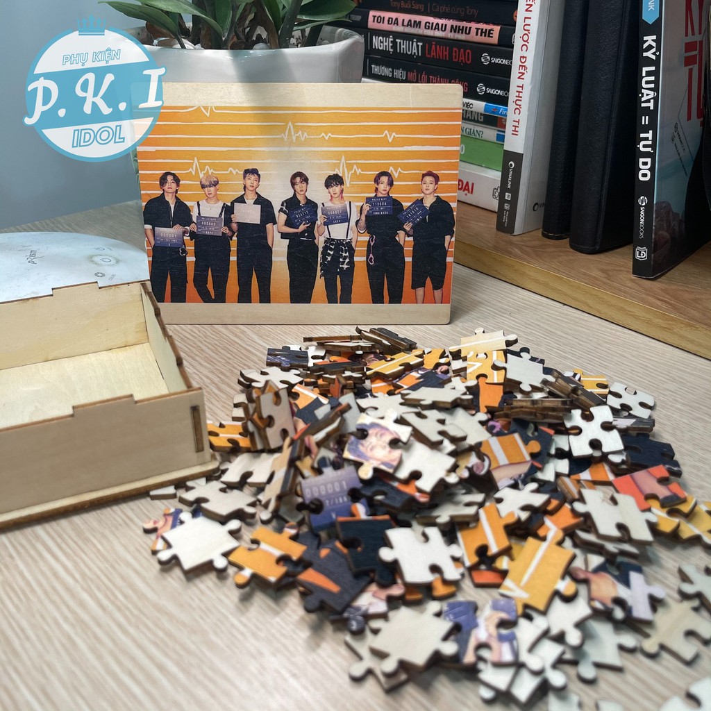 Tranh Ghép Gỗ Puzzle In Hình Nhóm Nhạc BTS Instagram - Loại 1 - Ghép Thành Công Shop Tặng QUÀ