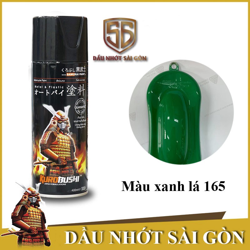 Samurai 165 - Sơn xịt xe máy màu xanh lá Tropicana mã 24/165