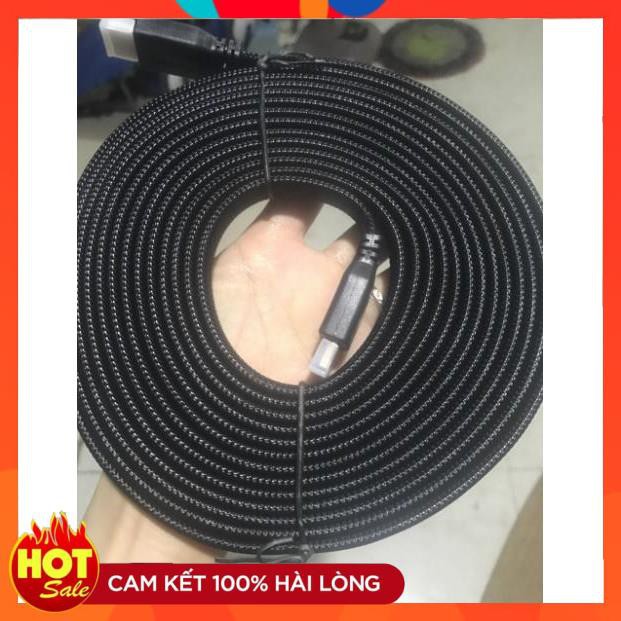 [Chính Hãng] Dây cáp hdmi 5m dẹt bọc lưới tốt xịn giá rẻ chất lượng cao