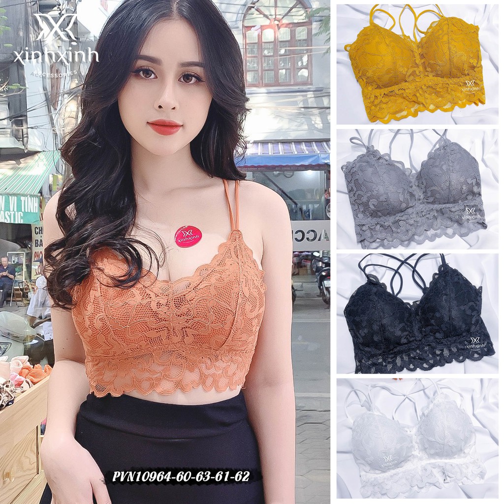 Áo Bra ren viền lượn 2 dây - Xinh Xinh Accessories