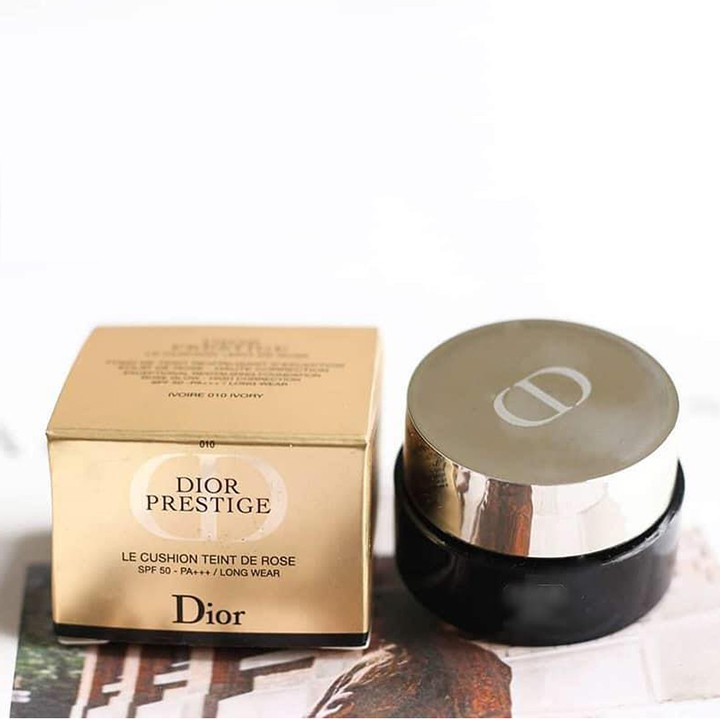 Phấn Nước Dior Prestige Le Cushion Teint De Rose #010 SPF50 PA+++ Long Wear Mini 4g