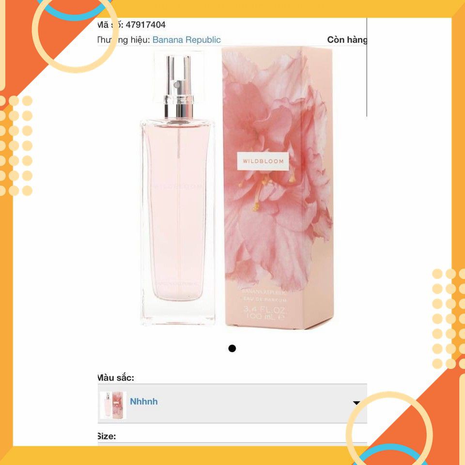 [Sale Đặc Biệt] Nước  hoa nữ Banana Republic Wildbloom Eau De Parfum Spray - 100ml