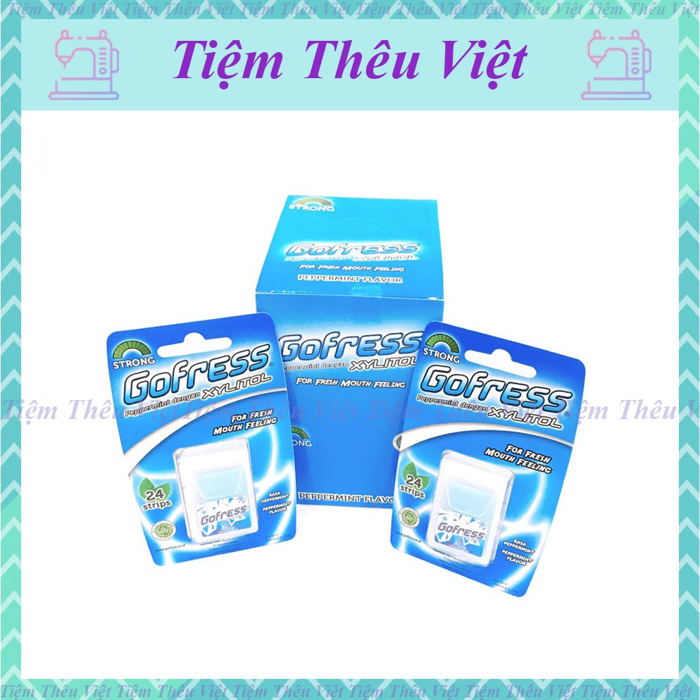 Lá Ngậm Gofress Tiệm Thêu Việt Thơm Miệng Vị Bạc Hà Cay