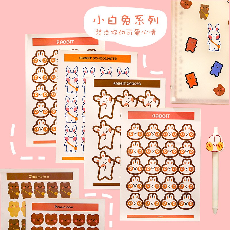 STICKER - Nhãn Dán Hoạt Hình Nhiều Màu Sắc - Hình Dán Cute