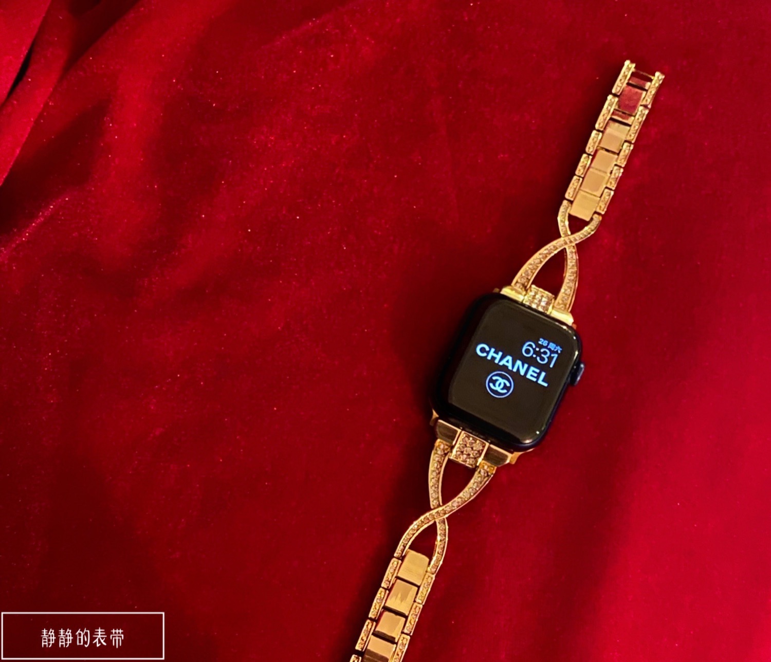 Dây Đeo Thay Thế Bằng Thép Không Gỉ Đính Đá Thời Trang Cho Apple Watch Iwatch12345 Se