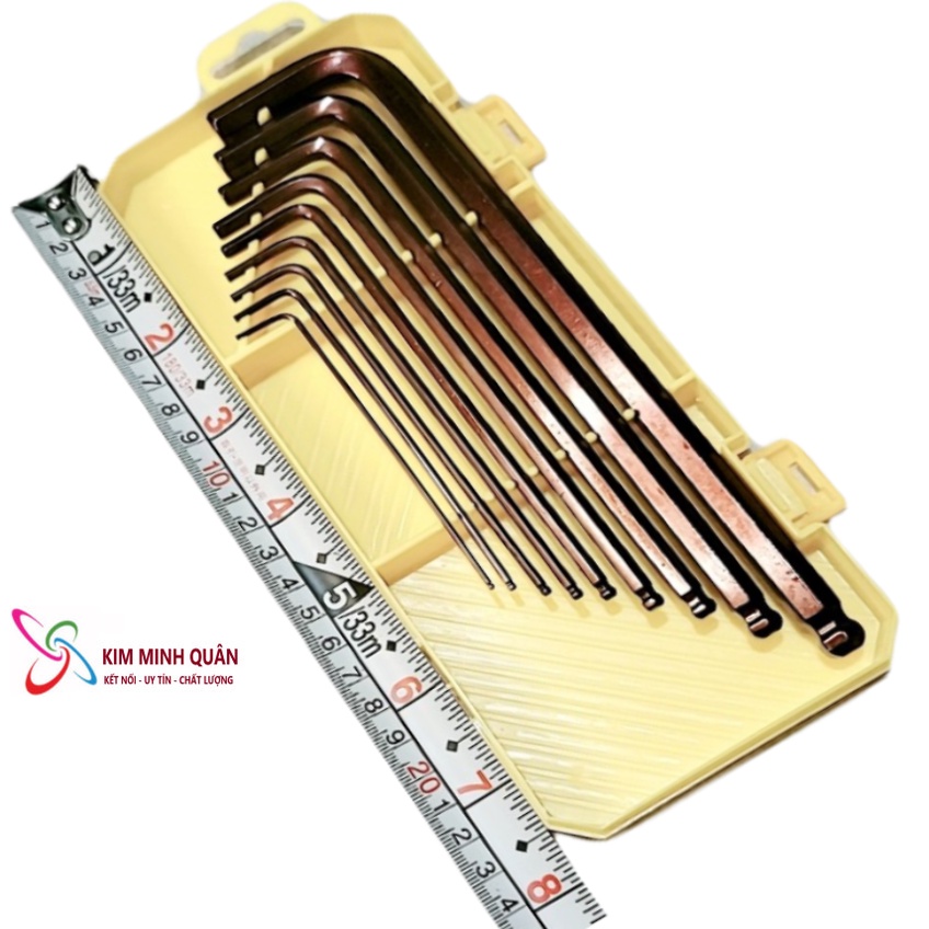 Bộ Lục Giác Màu Nâu Đầu Bi 1.5mm-10mm Thép S2 HD