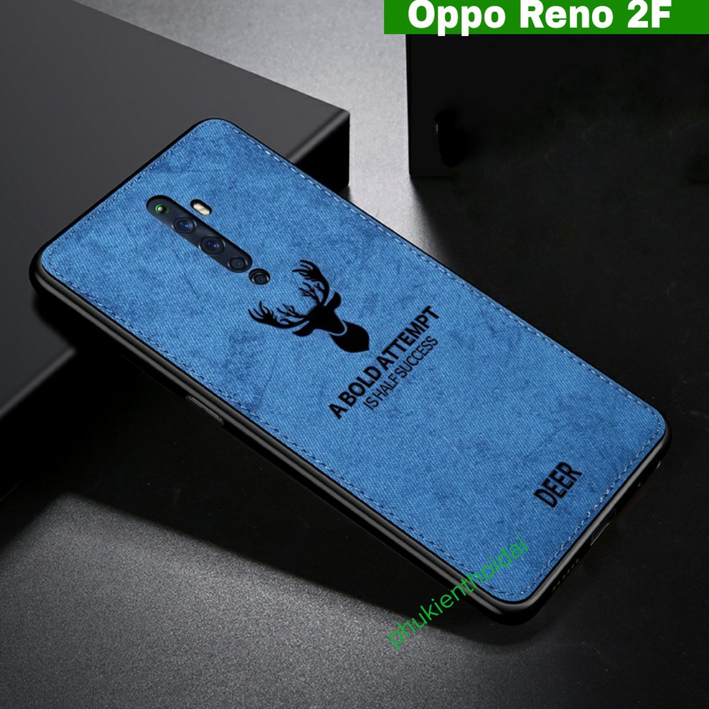 Ốp lưng Oppo Reno 2F chống sốc vải đầu hươu thời trang cao cấp