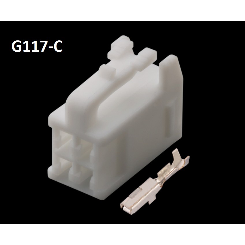 G117-Đầu nối xe hơi 4 lỗ màu trắng