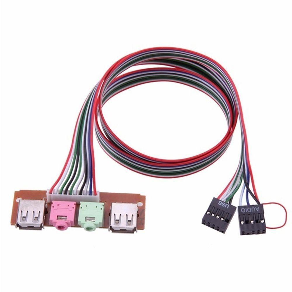 Cáp Âm Thanh AUGUSTINA 2 Jack Cắm USB 6.8CM Cho Máy Tính