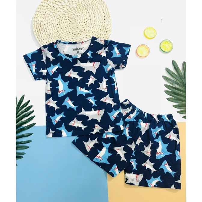 Sale bộ bé trai littwe me mềm mát co giãn 4 chiều