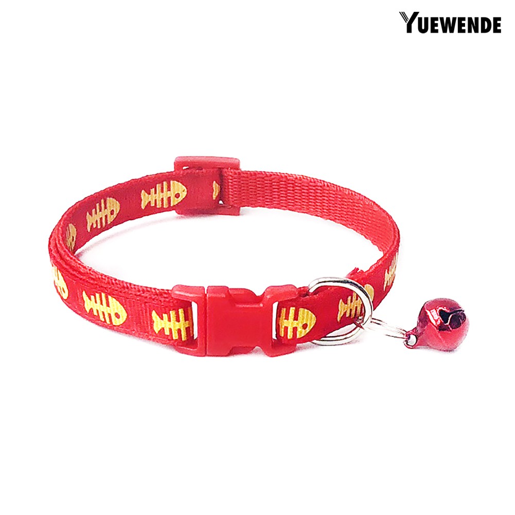 Vòng Cổ Có Chuông Hình Xương Cá Cho Thú Cưng