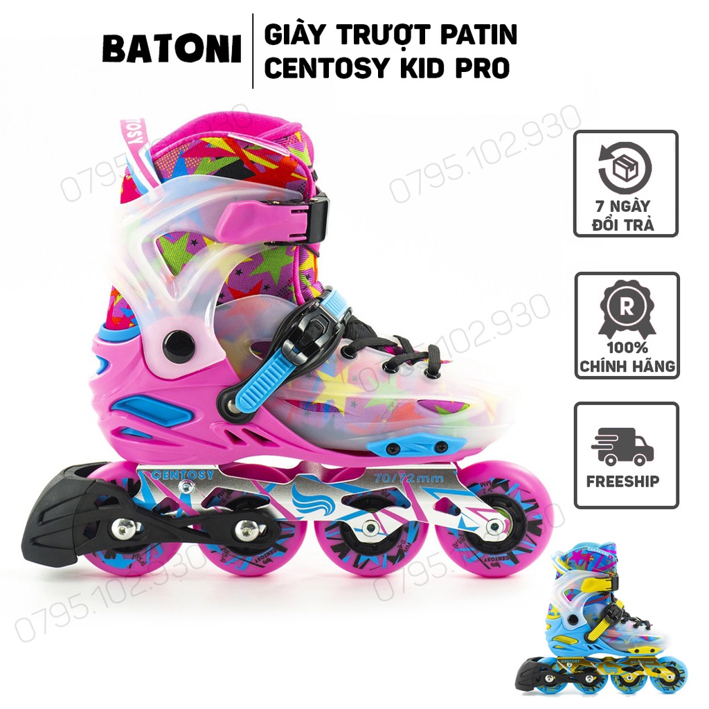 Giày Trượt Patin Trẻ Em Centosy Kid Pro, có khóa bánh - hàng chính hãng