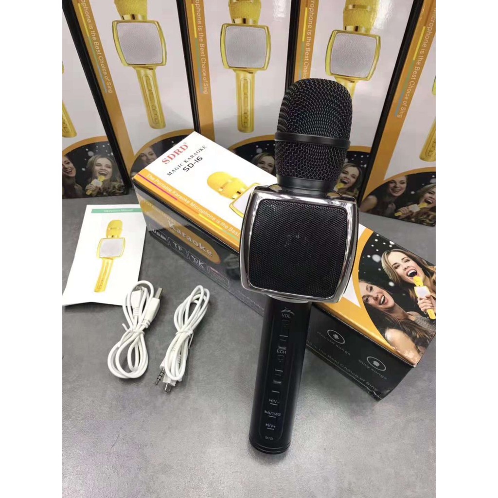 [Mã ELHACE giảm 4% đơn 300K] MIC KARAOKE SD16 PHIÊN BẢN NÂNG CẤP SD10 VÀ SD11 HÀNG CHUẨN