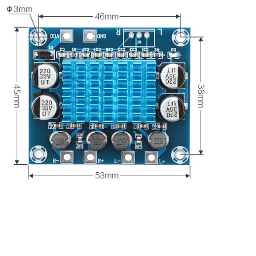 Bảng mạch khuếch đại âm thanh kỹ thuật số XH-A232 30W