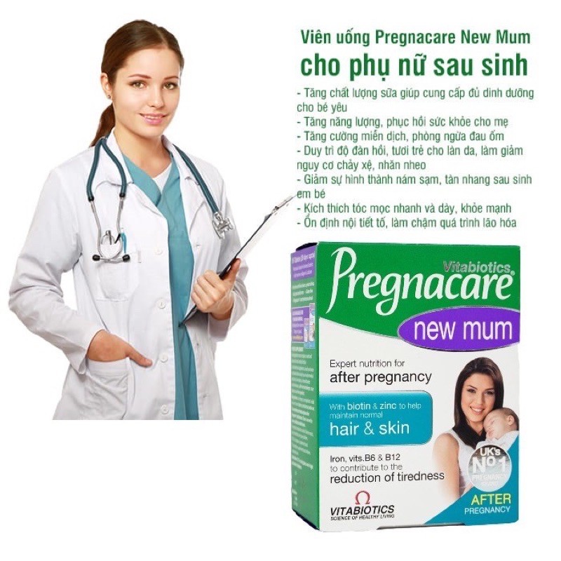 Vitamin Pregnacare New mum cho mẹ sau sinh của Anh hộp 56 viên