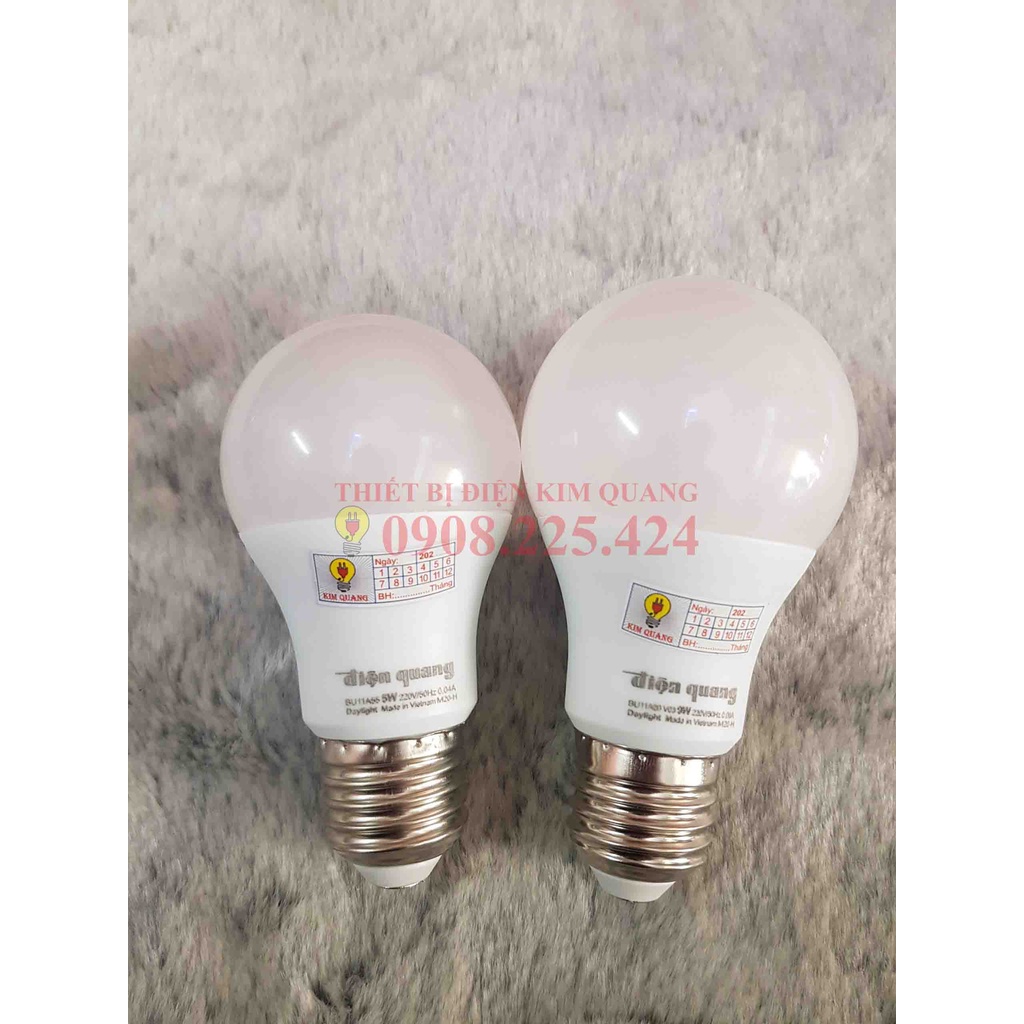 Bóng LED bulb Điện Quang 5W/9W TRẮNG 6500K/VÀNG 3000K
