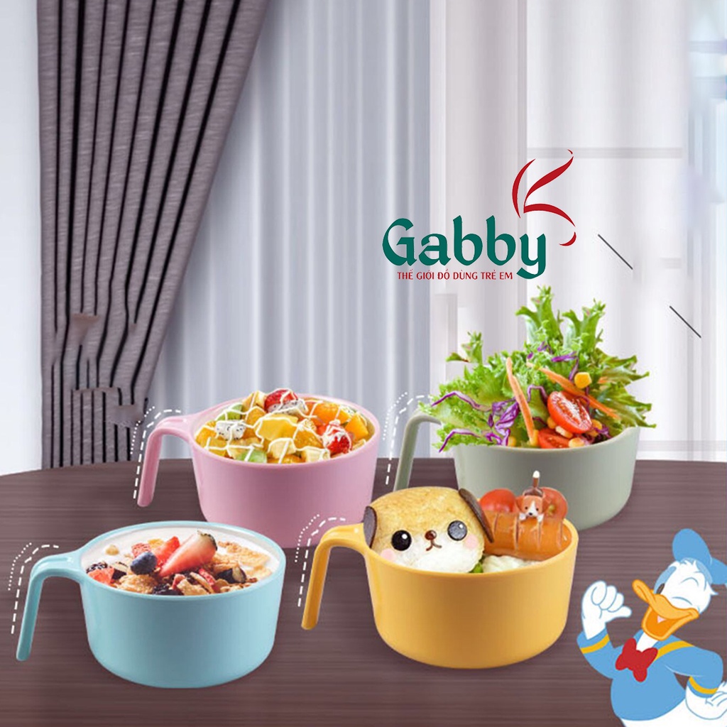 Tô Melamine tay cầm 2 màu Disney siêu đáng yêu cho bé