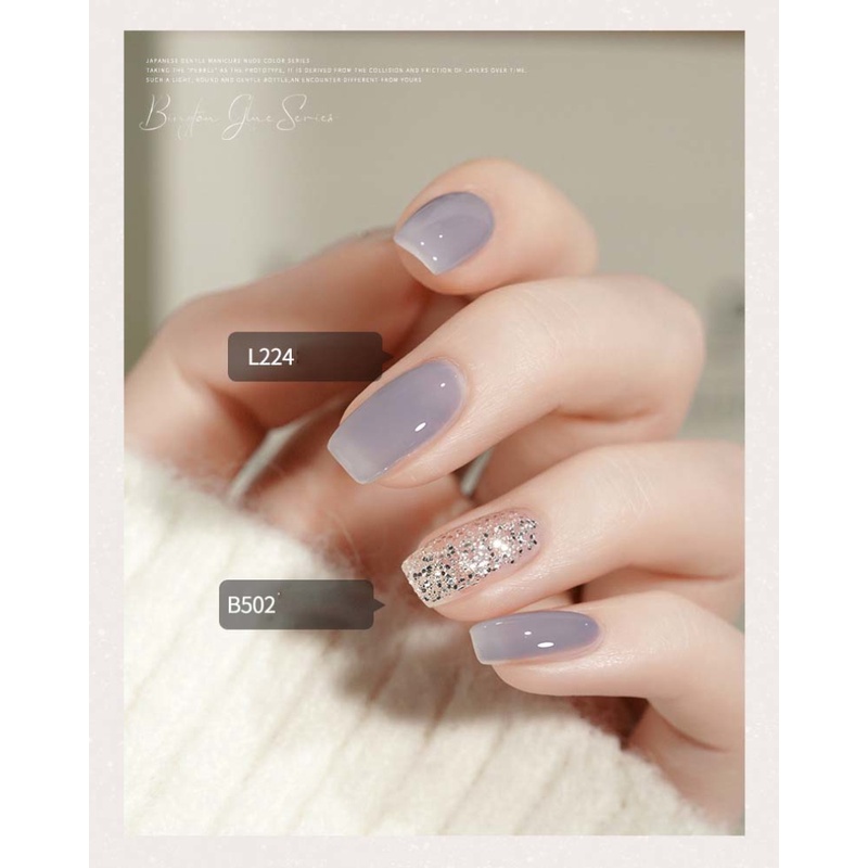 ♕Bole Sơn Móng Tay Trong Suốt Màu Thạch 38 Màu Keo Dán Móng Nhựa Resin Màu Nude Trong Suốt Sơn Bóng Led Uv Ngâm Cho Tiệm Làm Móng Upbest