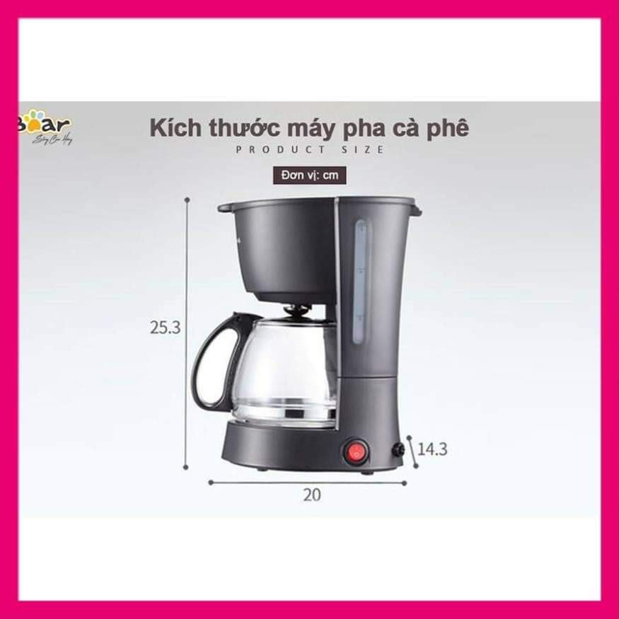 Máy Pha Cà Phê Mini 💖FREESHIP💖 Máy Pha Trà Đa Năng, Chính Hẵng Bear KFJ-403- Siêu tiện lợi