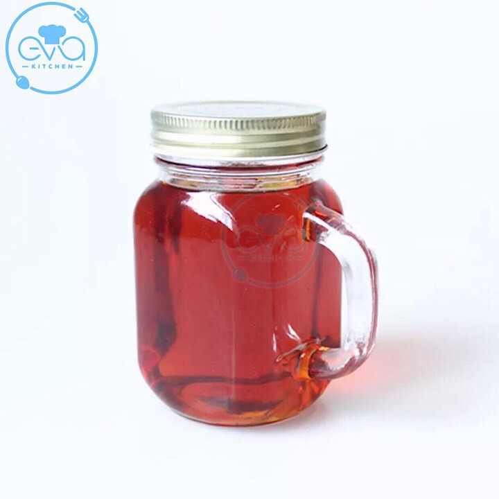Bộ 10 Ly Quai Thuỷ Tinh Trơn Đựng Trà Sữa 450 ML