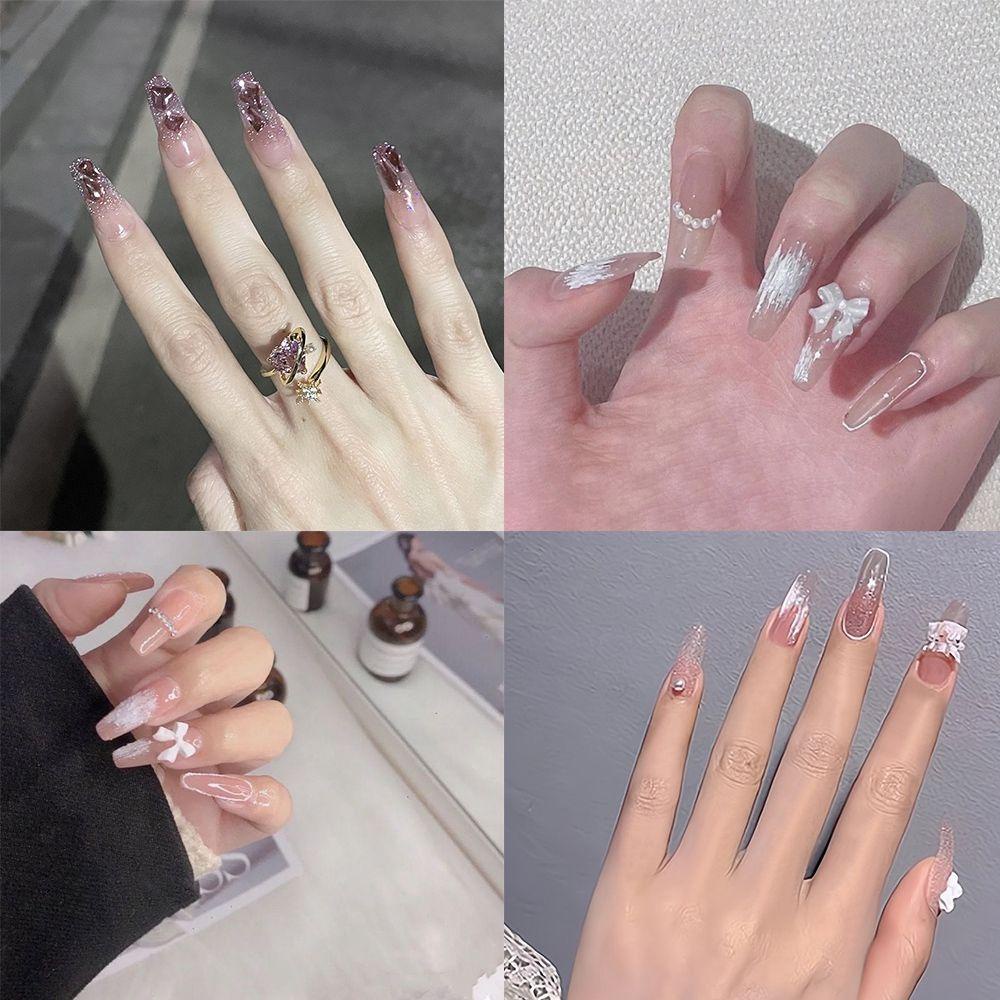Bộ 24 Móng Tay Giả Lấp Lánh Chất Lượng Cao