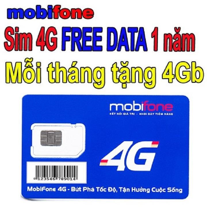 SIM 3G 4G DATA MOBI MDT250A TRỌN GÓI MIỄN PHÍ MẠNG 1 NĂM 48GB - GIÁ TỐT