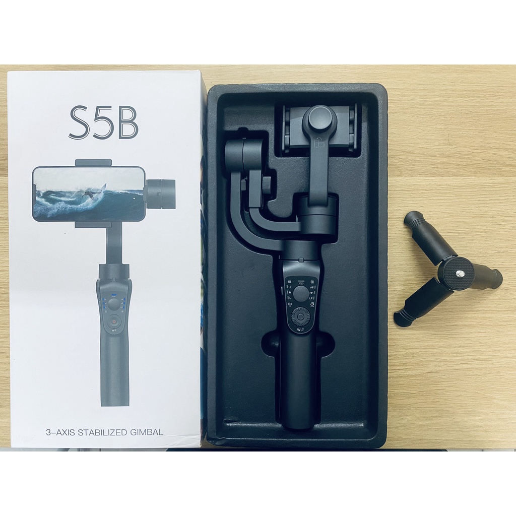 Tay Cầm Chống Rung Điện Tử Gimbal S5B Có Bluetooth - Gimbal Điện Thoại Chống Rung - Có Chân Đỡ Tự Đứng
