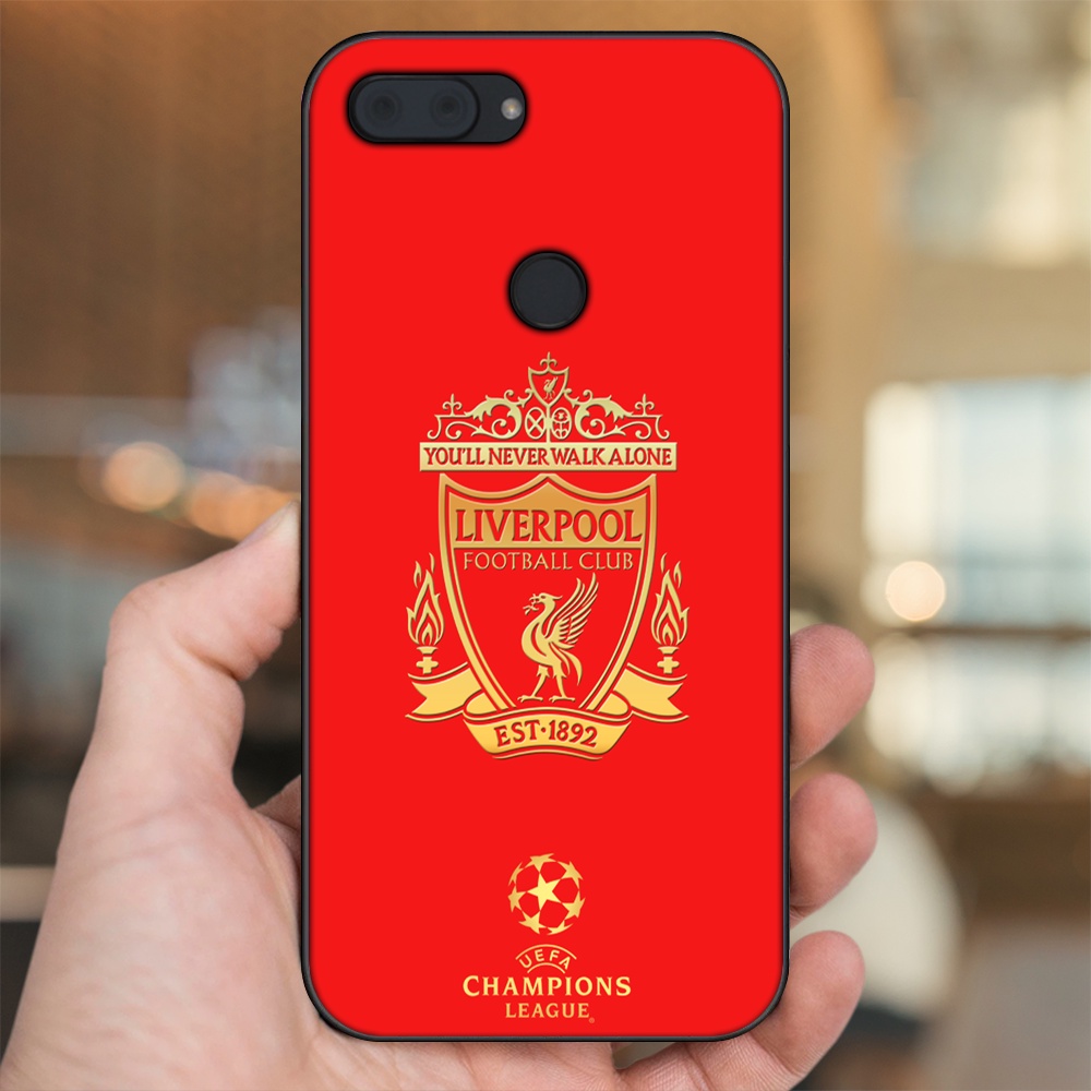 Ốp lưng Xiaomi Mi 8 Lite viền đen in hình Liverpool FC