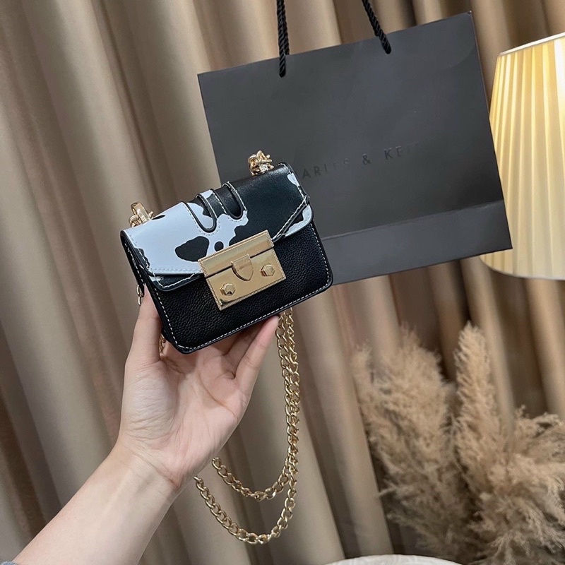 Túi Mini Nữ Đeo Chéo Đẹp Khoá Miu Size 13