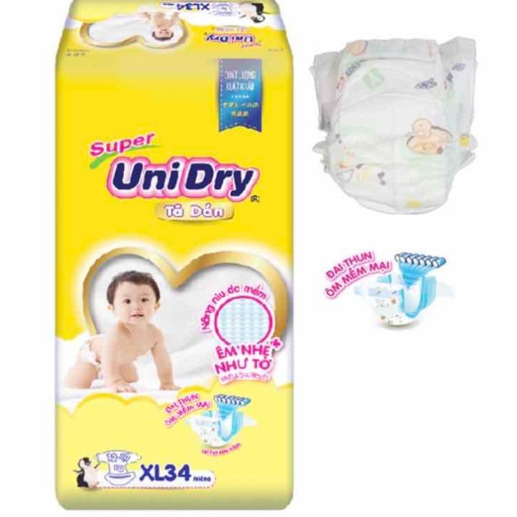 Tã dán Unidry size S48  M42  L38  XL34 miếng