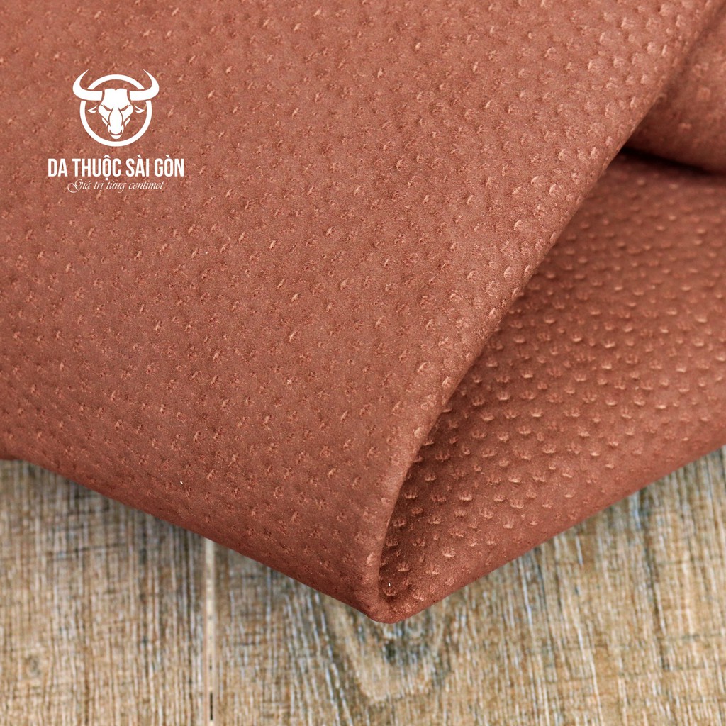 Da Heo Lộn Độ Dày 0.6 Đến 0.8 MM Màu Nâu Thương Hiệu Da Thuộc Sài Gòn - Da thuộc làm ví
