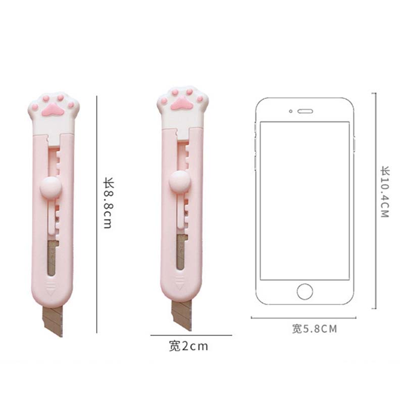 Dụng Cụ Cắt Giấy Hình Bàn Chân Mèo Dễ Thương